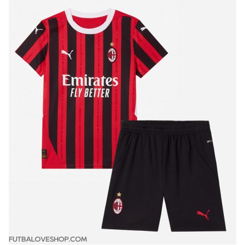 Dres AC Milan Domáci pre deti 2024-25 Krátky Rukáv (+ trenírky)